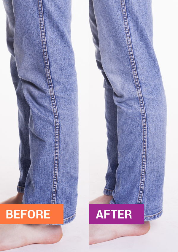 Padded Calves for Women before after jeans 01