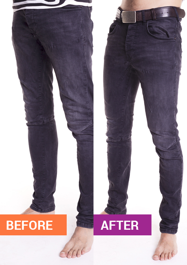 Padded Thighs for Men before after jeans 01