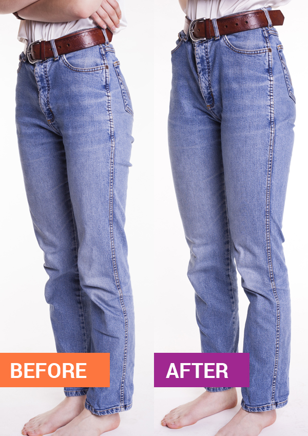 Padded Thighs for Women before after jeans 01